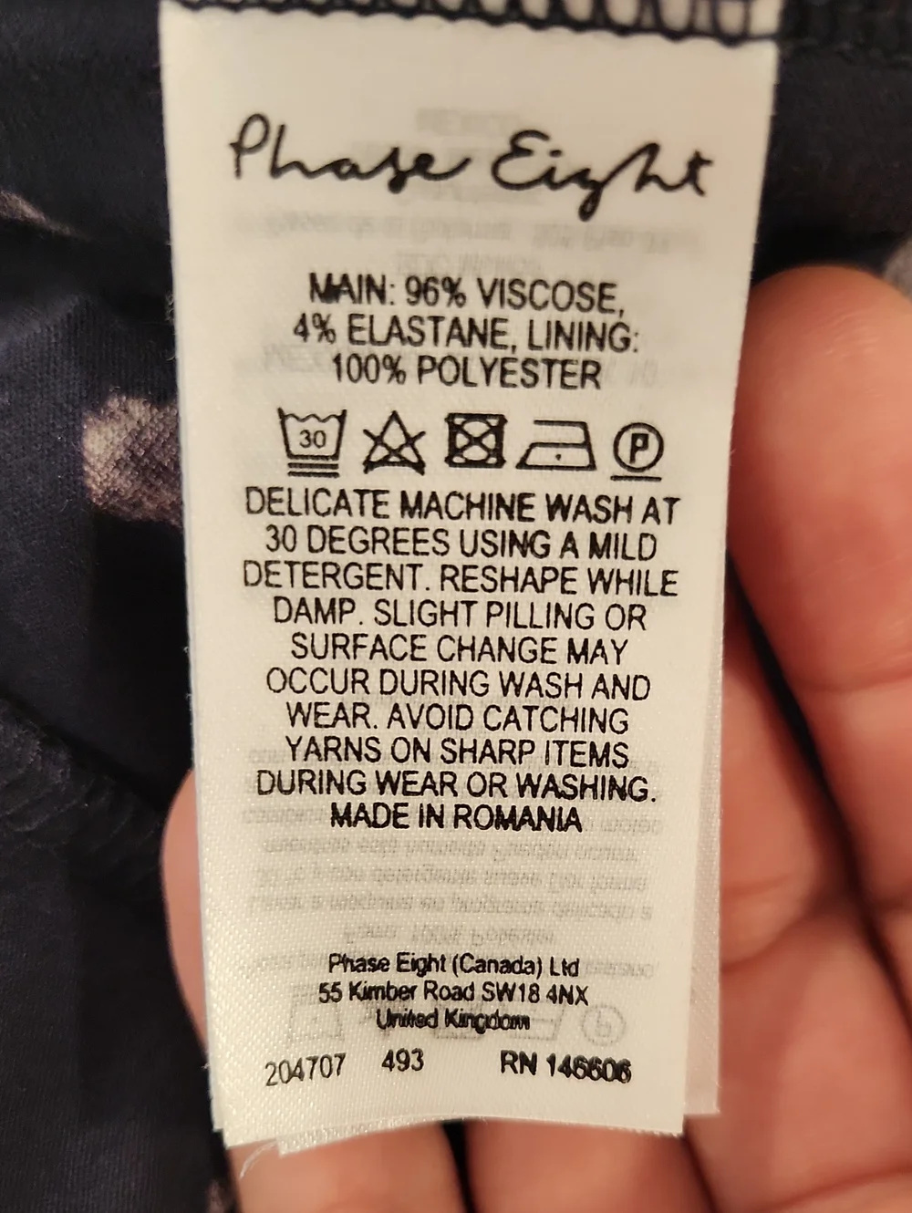 Phase Eight UK Laila Spot Print Navy Wide Leg Jumpsuit Size 10 - Picture 6 of 15